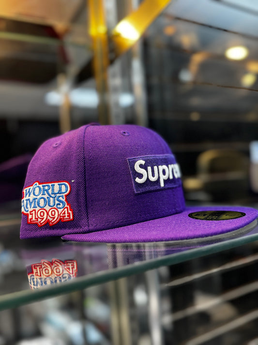 Supreme World-Famous Box Logo Purple Hat