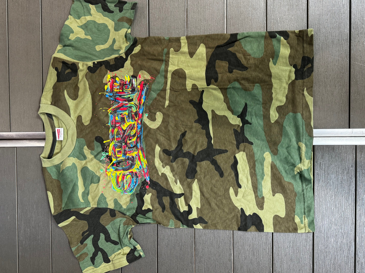 Supreme Paint Logo Tee Woodland